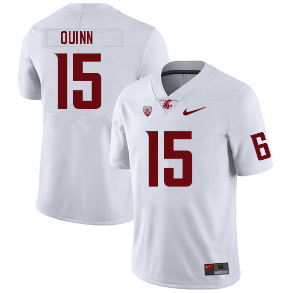 Men #15 Mitchell Quinn Washington State Cougars College Football Jerseys Sale-White